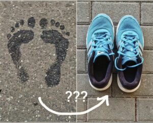 Fußabdruck vs. Schuhform