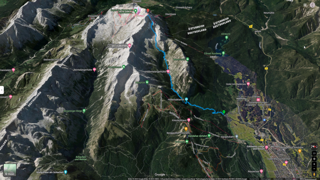 3D Ansicht der Tour bei Google Maps (Klick)