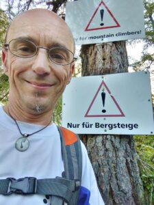 Hinweisschild für Bergsteiger