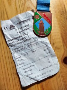 Frohnaulauf 2025 Medaille und Protokoll