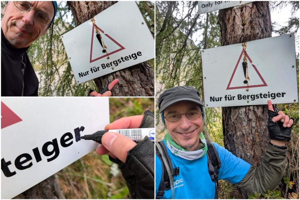 Das wollte ich schon seit 9 Jahren machen: Ausbesserung des Warnschildes